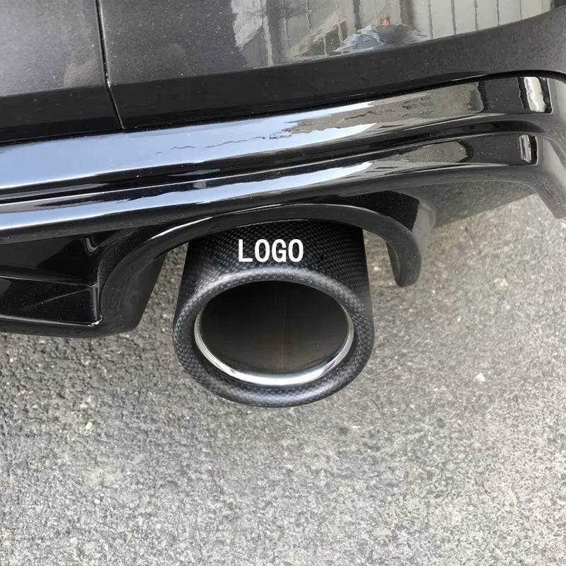 For 2020-2024 VW Volkswagen Golf Mk8 MK7.5 GTI 2.0 Muffler End Pipe Exhaust Tip Carbon Fiber Tail Throat Decoration Cover Parts