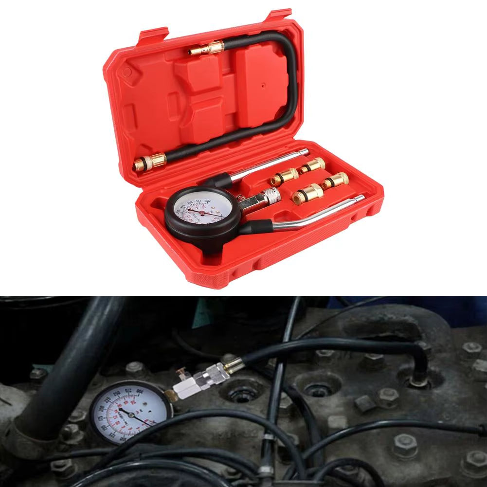 Cylinder Pressure Gauge M10 M14 Adapter Gasoline Compression Car Motorcycle Kit Tool Tester Meter Cylinder Engine Y7Z5