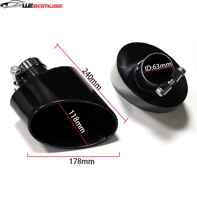 Car Accessories for Audi A4 A5 A6 A7 Upgrade RS4 RS6 RS5 RS7 Oval Exhaust Muffler Tailpipe Exhaust System