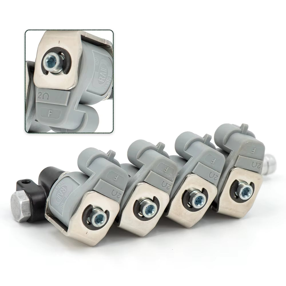 2/3 Ohm Car Injector LPG/CNG Sequential Fuel System Injection Auto Gas Conversion Kit Injector Rail Black