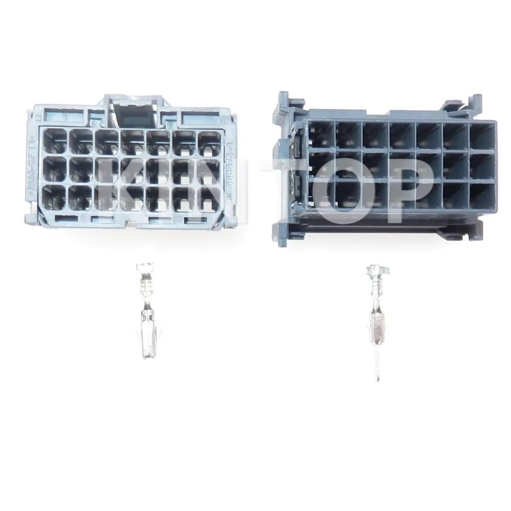 1 Set 21 Pins 1-967630-2 Auto AC Assembly Plastic Housing Unsealed Connector Grey Car Wiring Socket with Wires 8-968975-2