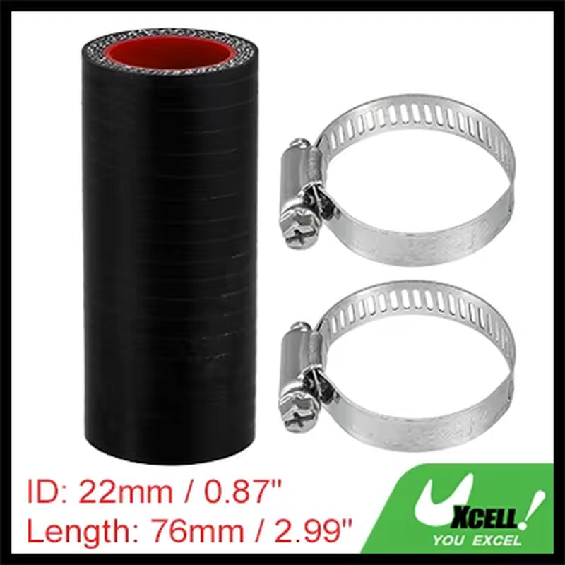 22Mm 25Mm 28Mm 30Mm 35Mm 42Mm 54Mm 65Mm 83Mm ID Car Straight Silicone Hose Coupler Intercooler Tube W/ Clamps 76Mm L