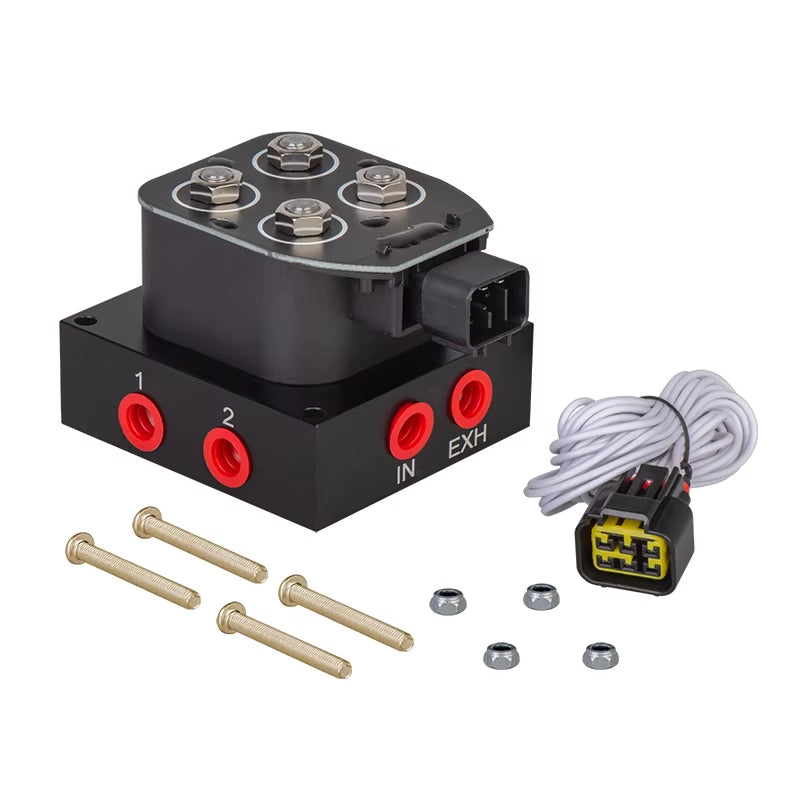 Auto/Motorcycle 12V Solenoid Valve Air Ride Suspension Manifold Valve Pneumatic Shock Absorber VU2 Solenoid Valve Kit