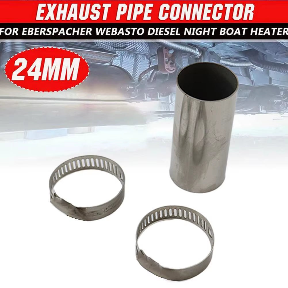 24Mm Steel Heater Exhaust Pipe Connector Air Parking Heater Gas Vent Hose for Webasto Night Boat Heater