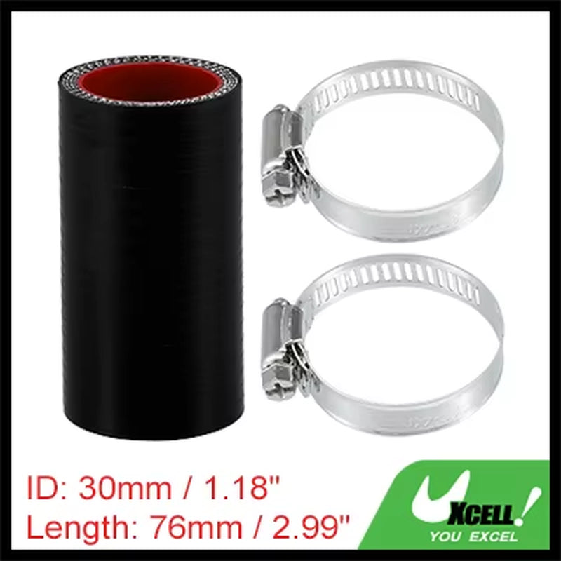 22Mm 25Mm 28Mm 30Mm 35Mm 42Mm 54Mm 65Mm 83Mm ID Car Straight Silicone Hose Coupler Intercooler Tube W/ Clamps 76Mm L