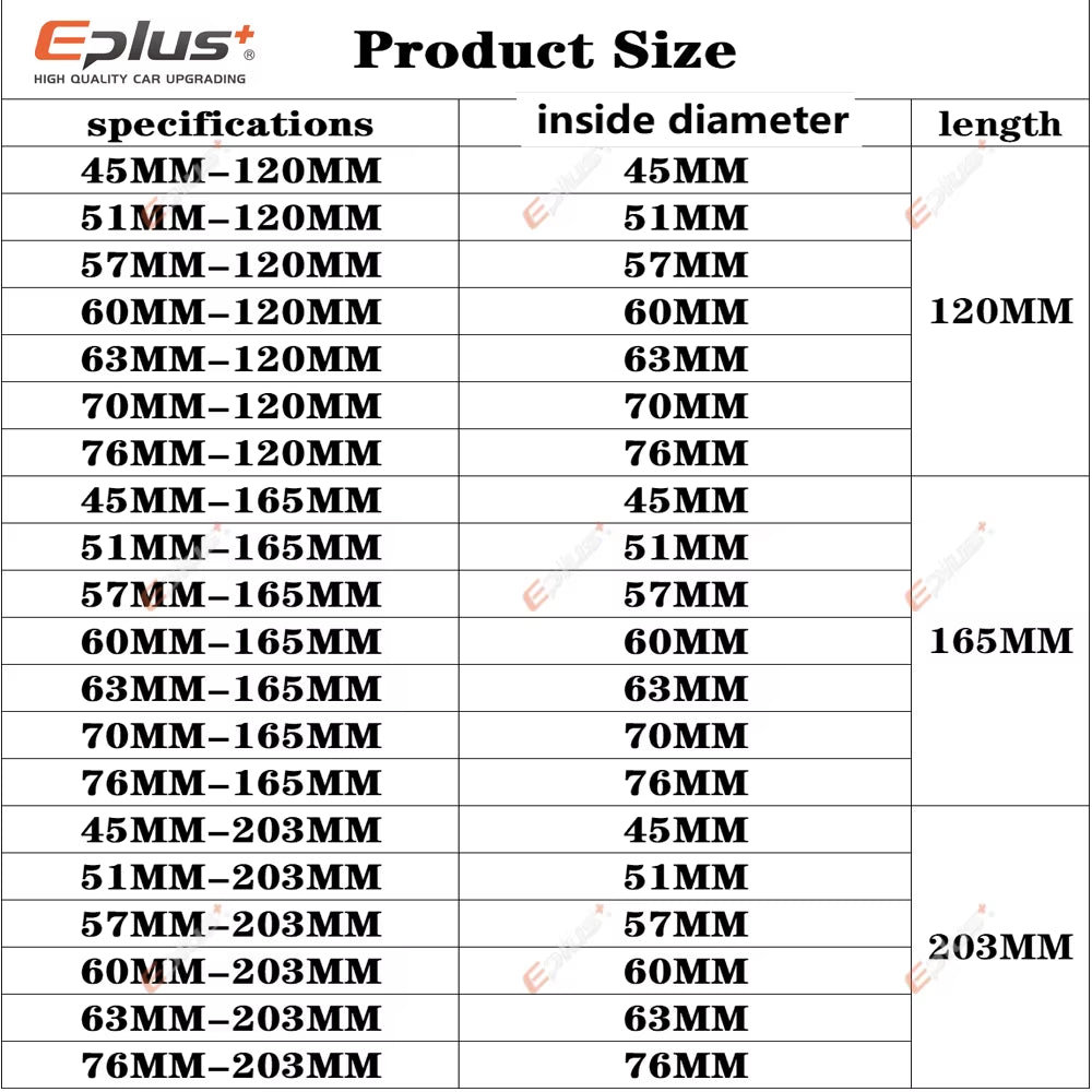 EPLUS Car Exhaust Tube Telescopic Flexible Connection Steel Mesh Bellows Stainless Steel Muffler Pipe Connector Welded Universal