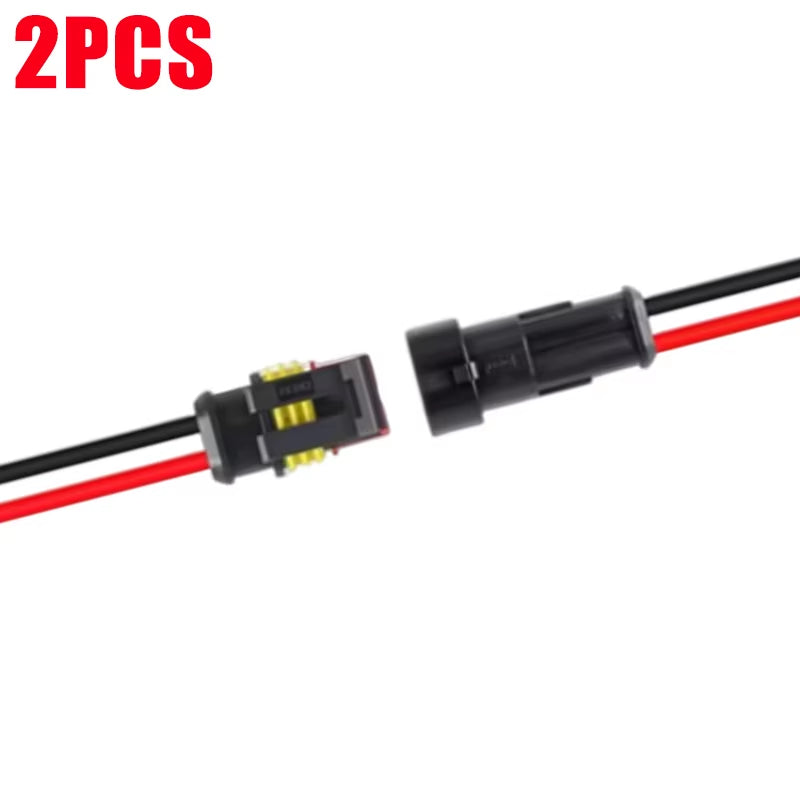 2P Cars Waterproof Connector Wire Electrical Connectors Cable Wires Connector Plug Super Seal for Motorcycles Trucks Accessories