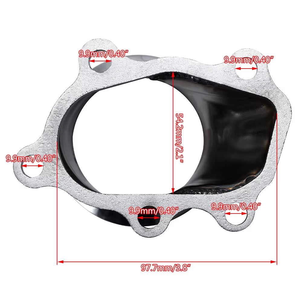 - Stainless Steel Adapter for T25 T28 GT25 GT28 2.5" 63Mm V-Band Clamp Flange Turbo down Pipe Adapter 4833