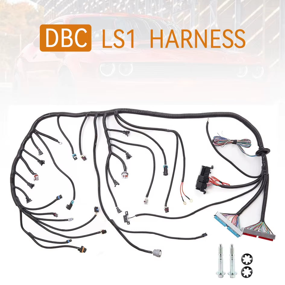 4L60E DBC with 8× Delphi Adapters Engine Wiring Harness Drive by Cable LS Swap for GM 1997-2006 DBC LS1 Vortec 4.8L 5.3L 6.0L