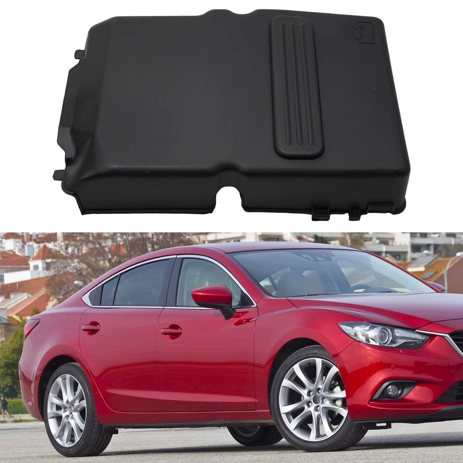 Z601 18 593E Battery Box Cover for Mazda 3 2004 2012 Improved Heat Sink Higher Grade Electric Components Black Plastic