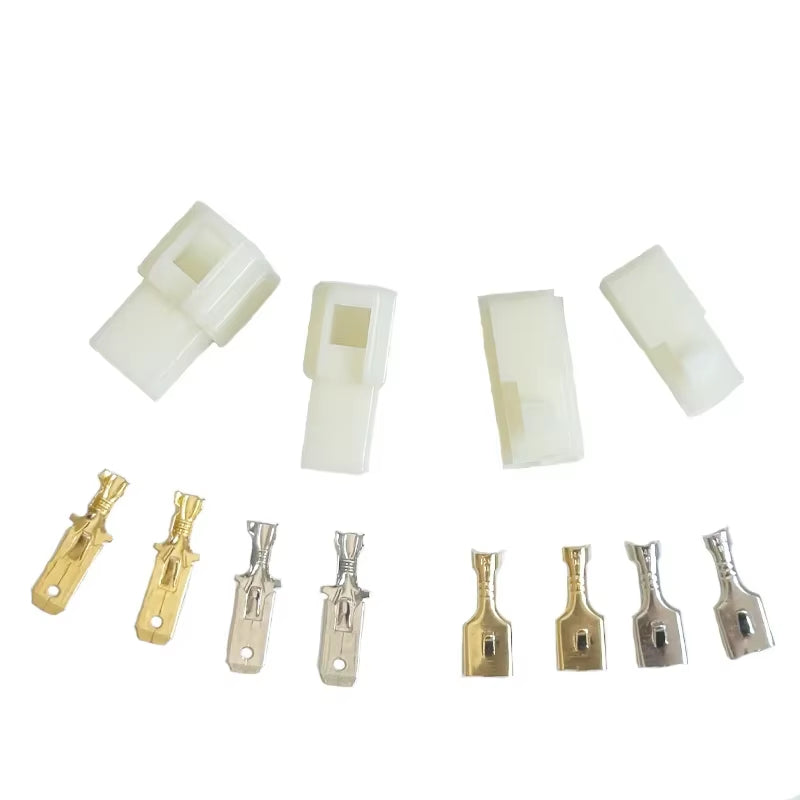 5Sets 6.3Mm 2 /3/4/6/8/9P Pin Way Electrical Automotive Wire Connector Kits Male Female Socket Plug Terminal for Motorcycle Car