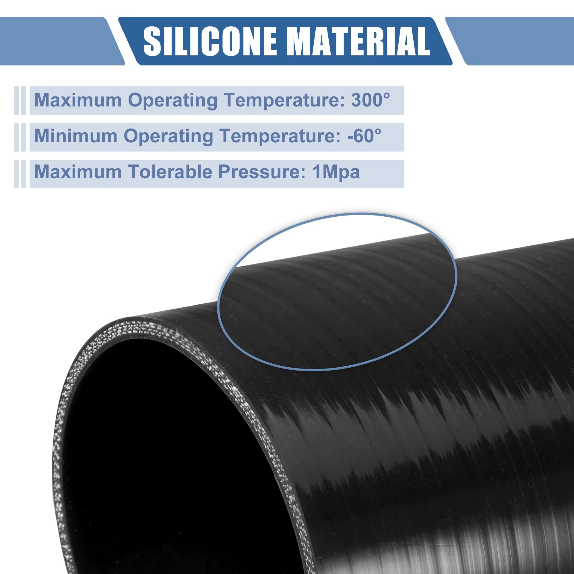 22Mm 25Mm 28Mm 30Mm 35Mm 42Mm 54Mm 65Mm 83Mm ID Car Straight Silicone Hose Coupler Intercooler Tube W/ Clamps 76Mm L