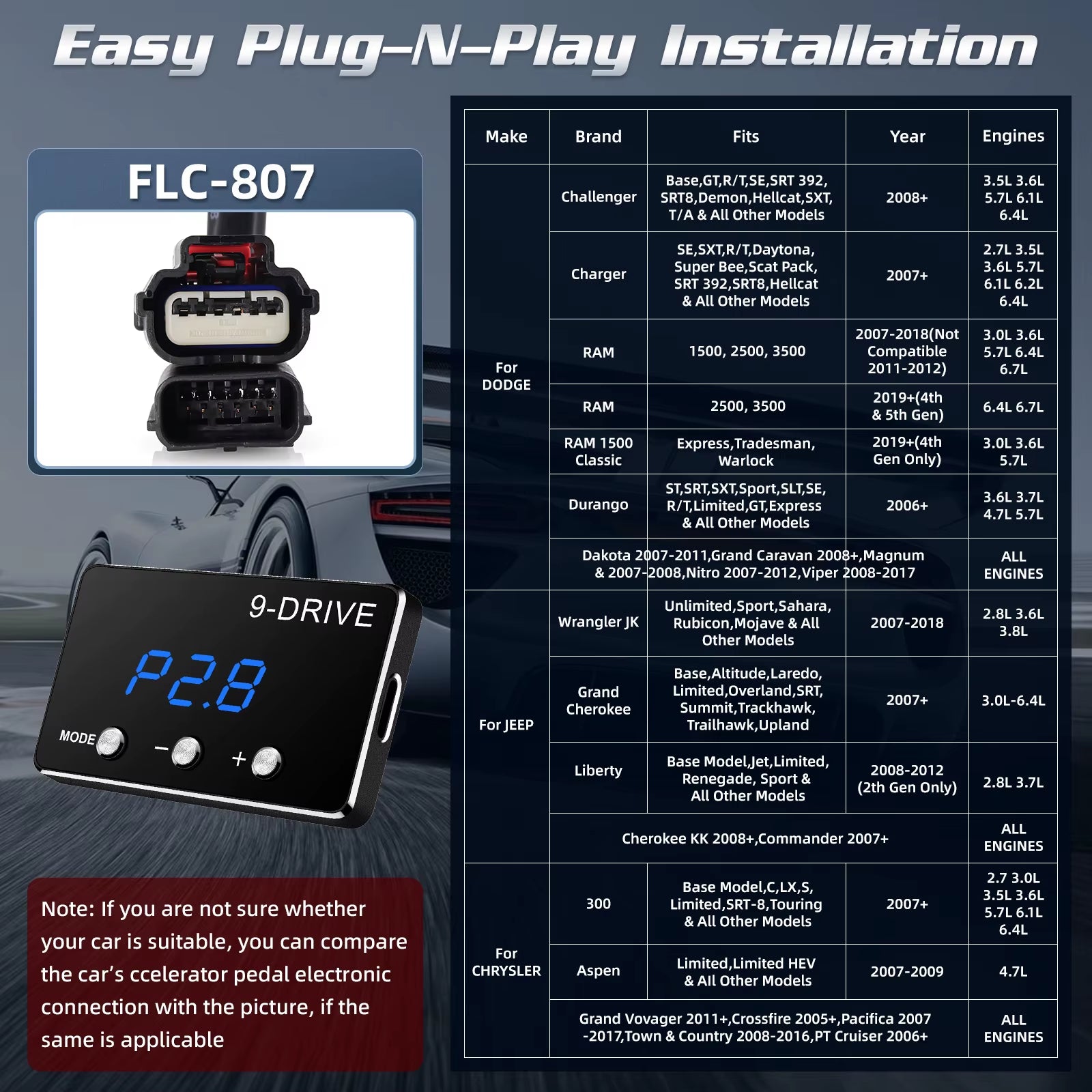 H Throttle Response Controller Tuning Part Accessory 9 Drive 5 Modes Digital Racing Potent Booster Shift Power Delay Accelerator