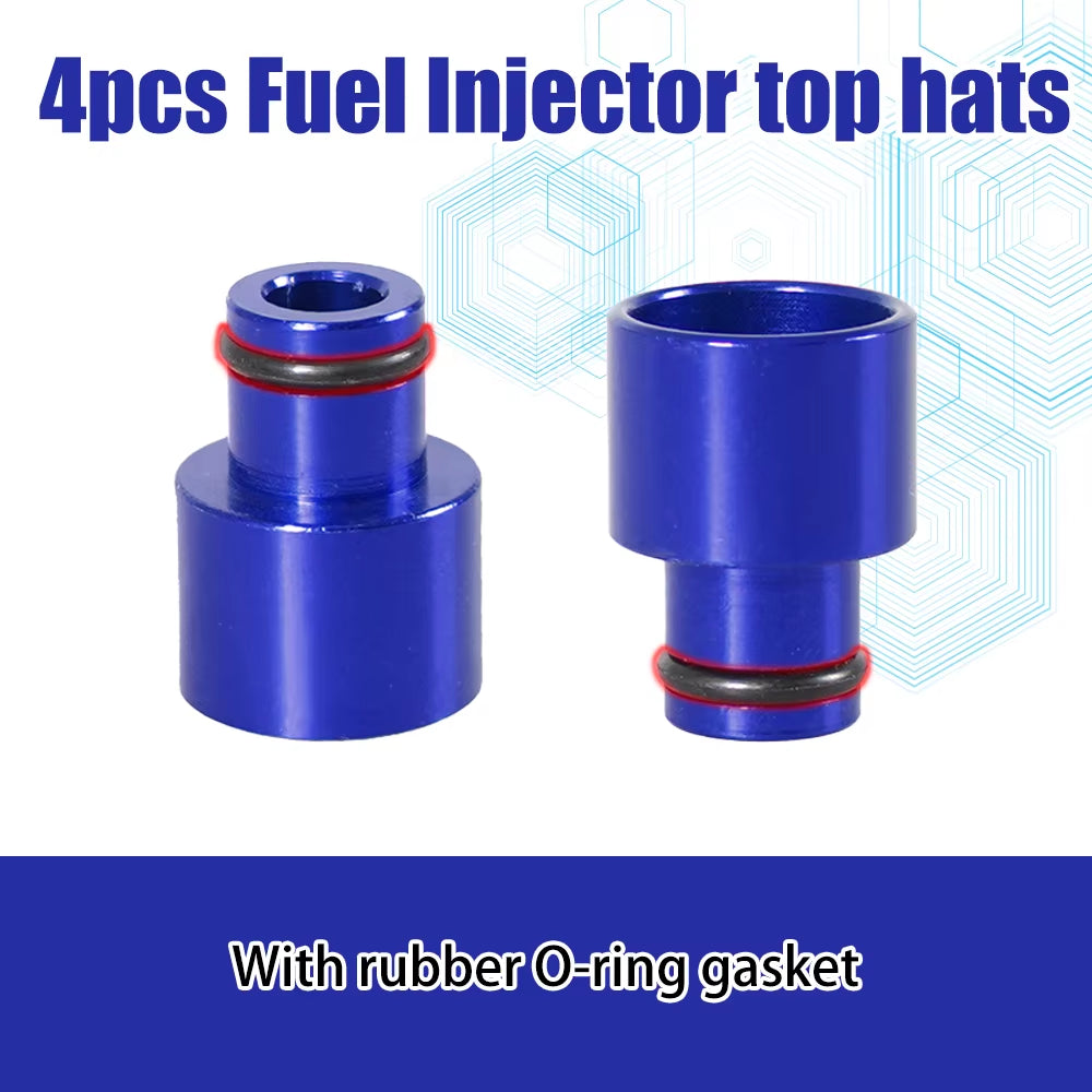 4Pcs Fuel Injector Top Hat Adapters for Honda Civic Integra B/D Series B16 B18 D16Z D16Y