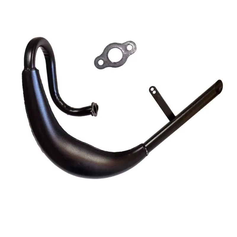 Fatty Belly Pipe Exhaust Muffler Black for 50Cc 60Cc 66Cc 80Cc 2-Stroke Engine Motor Motorized Bike Gas Engine Motor Parts