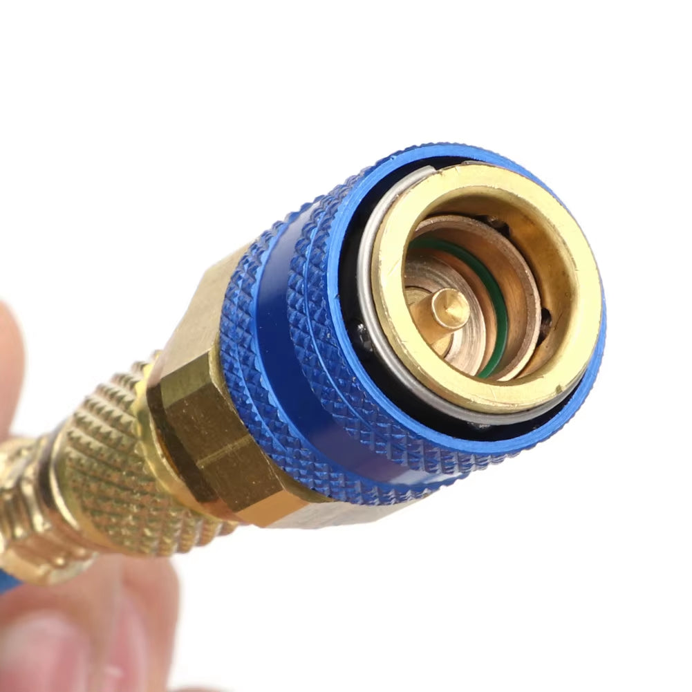 R600A Recharge Kit R134A Recharge Measuring Hose Can Tap Gauge Refrigerant Charging Pipe Air Conditioning Pipes and Connectors