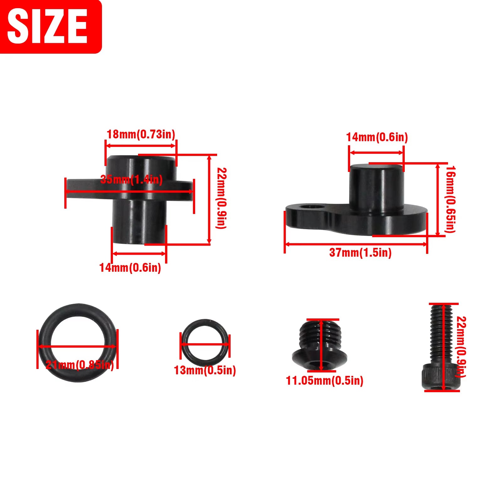 Plug Kit New K20 K24 Engines Oil Cooler Coolant Blanking Plug Kit Feed & Return for Honda