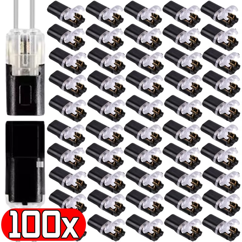1-100Pcs 2 Pin Way Plug Waterproof Electrical Connector Car Wire Cable Automotive Electrical Connector Strip Terminal Connection