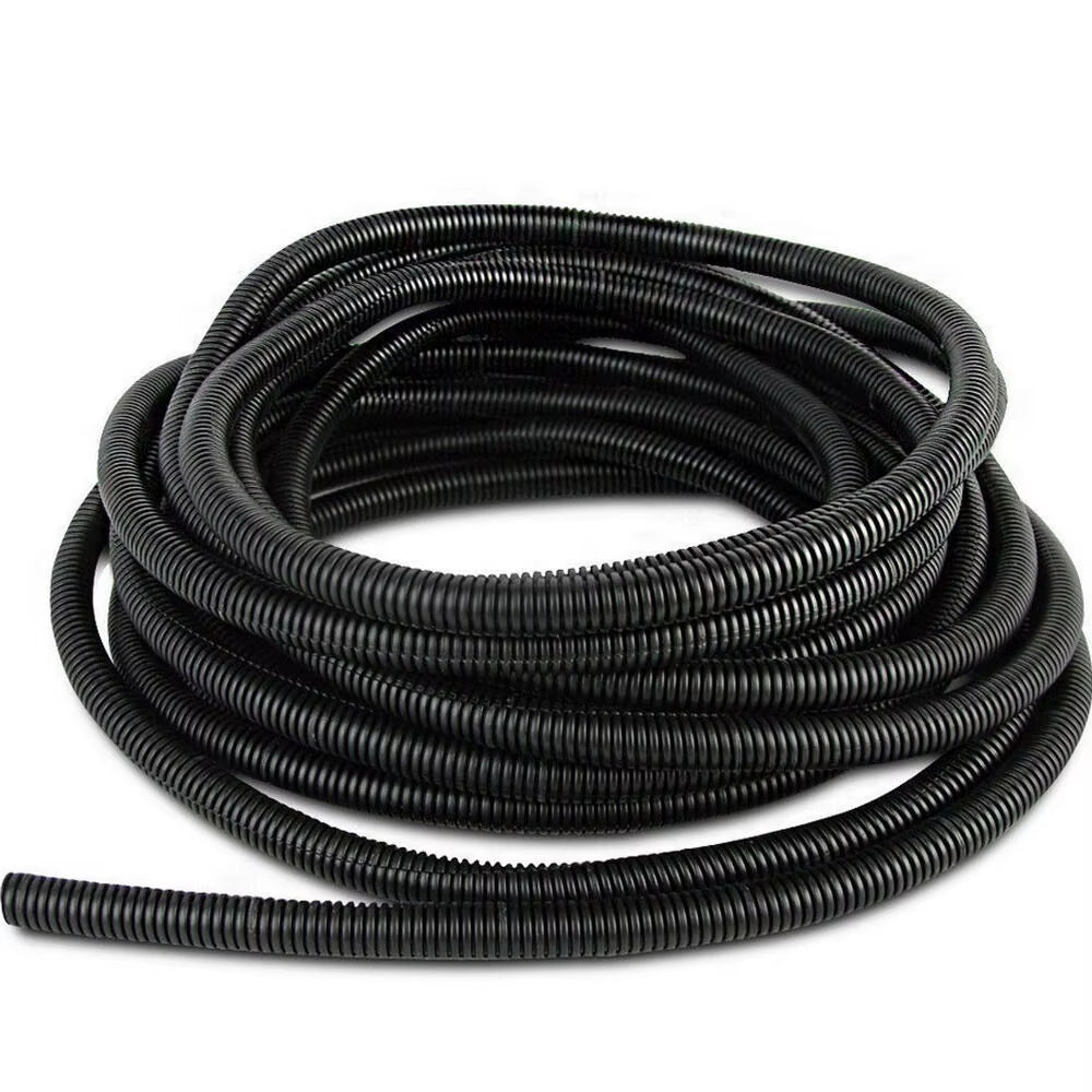 Multi-Size Width 6M Length Black Split Loom Wire Flexible Tubing Conduit Hose Car Parts Automobile Accessories