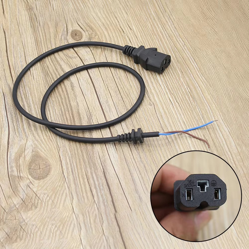 E-Bike Plug Socket Efficient Electric Vehicle Charging Accessory for E Bike Three Vertical Charging Socket with 80Cm Cable
