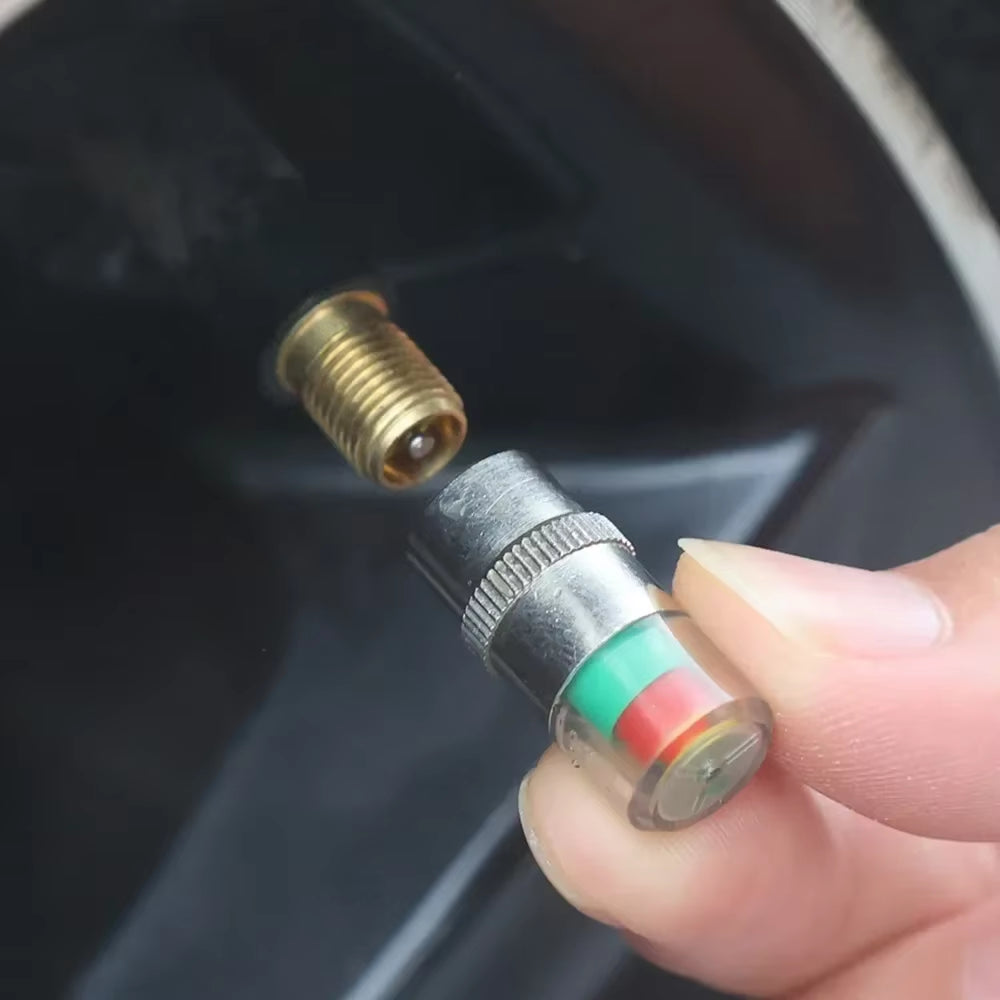 Car Tire Pressure Monitor Low Tire Pressure Warning Indicator Waterproof Anti-Dust Valve Cap Sensor Tyre Valve Detection Tools