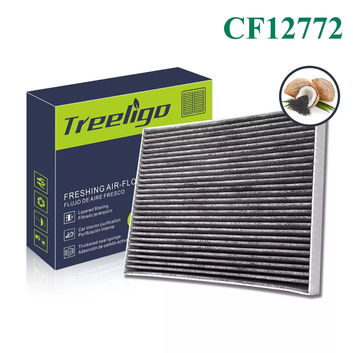 CF12772 1PCS Activated Cabin Air Filter Activated Carbon for FORD BRONCO ESCAPE Explorer/For LINCOLN AVIATOR CORSAIR