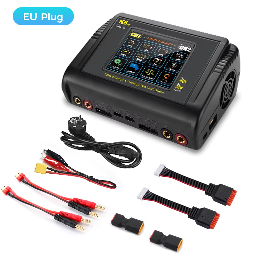 New 400W Lipo Battery Charger DC 400W AC 200W RC Dual Charger Discharger for Lihv Life Li-Lon Nicd Nimh Pb Lipo Battery