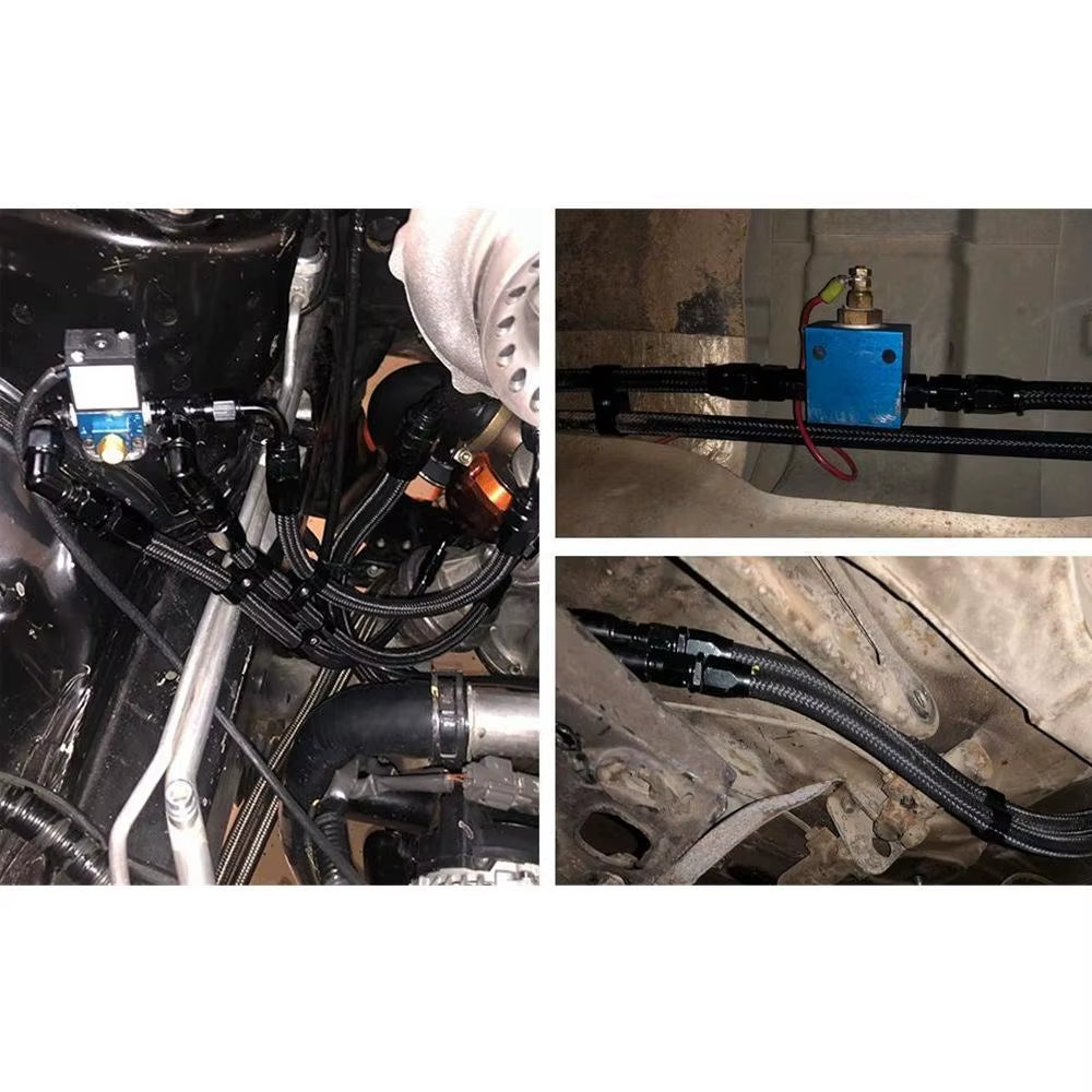 1M 3M 5M 16FT AN4 AN6 AN8 AN10 AN12 Oil Fuel Hose Oil Gas Cooler Hose Line 5M Pipe Tube Nylon Stainless Steel Braided Line