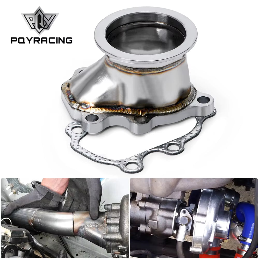- Stainless Steel Adapter for T25 T28 GT25 GT28 2.5" 63Mm V-Band Clamp Flange Turbo down Pipe Adapter 4833