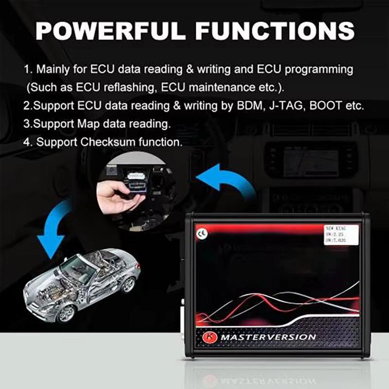 Kess KTAG ECU Chip Tuning Kit Kess V2 V5.017 2.80 EU Red KTAG 7.020 2.25 OBD2 Online Unlimited Repair Kit Car Truck with Toolbox