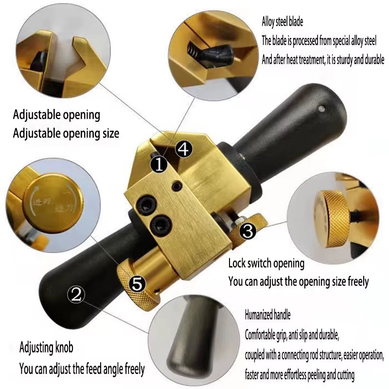 BP-400 Rotary High and Low Voltage Insulated Cable Stripper Cable Insulation Stripping Machine Layer Removal Knife
