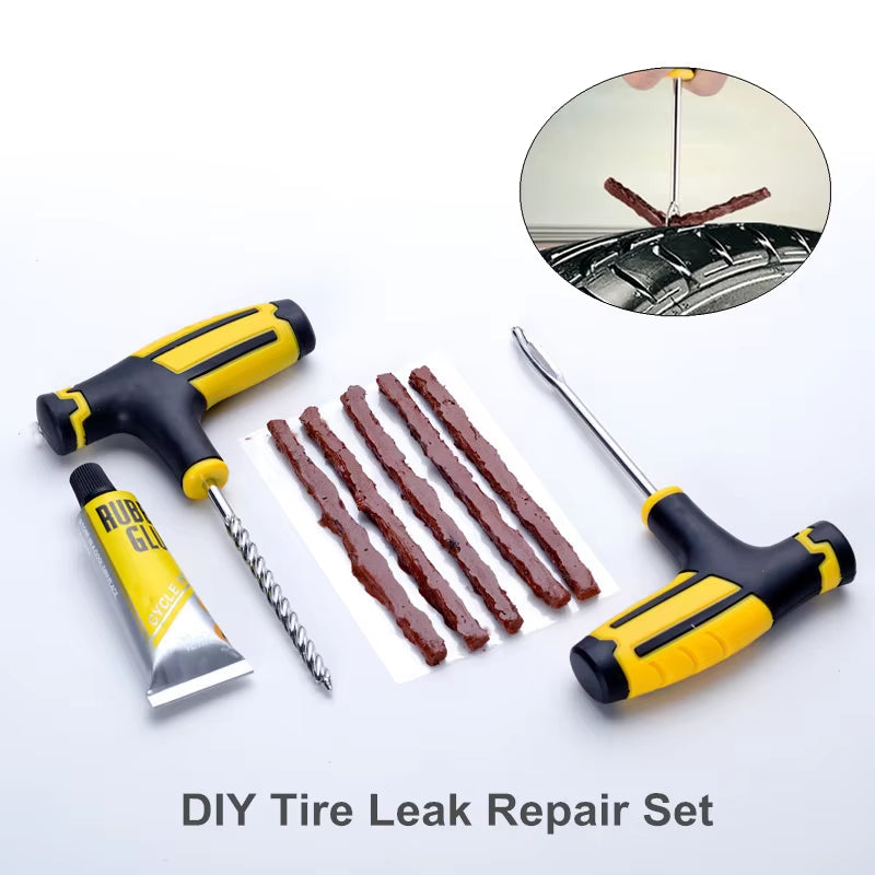 Car Tire Repair Kit Practical Tools Durable Tire Strips Super Glue Included Auto Emergency Repair Kit Optional With/Without Glue