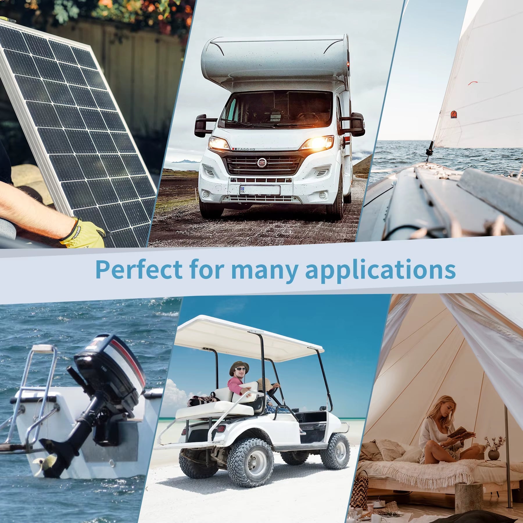 New 12V 180Ah Lithium Iron Phosphate Battery Upgraded BMS 6000 Cycles for RV Campers Golf Cart Off-Road Off-Grid Solar Wind