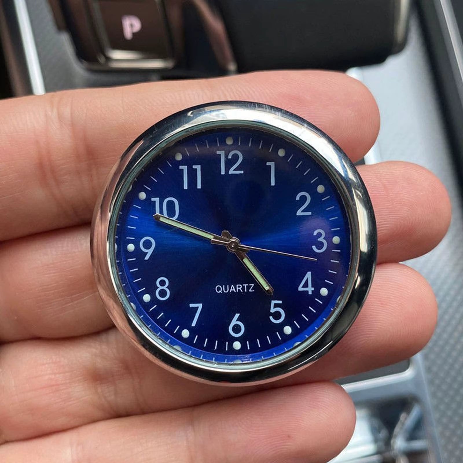 Mini Car Clock Luminous 5 Colors Auto Stick-On Digital Watch Mechanics Quartz Motorcycle Clocks Auto Ornament Car Accessories