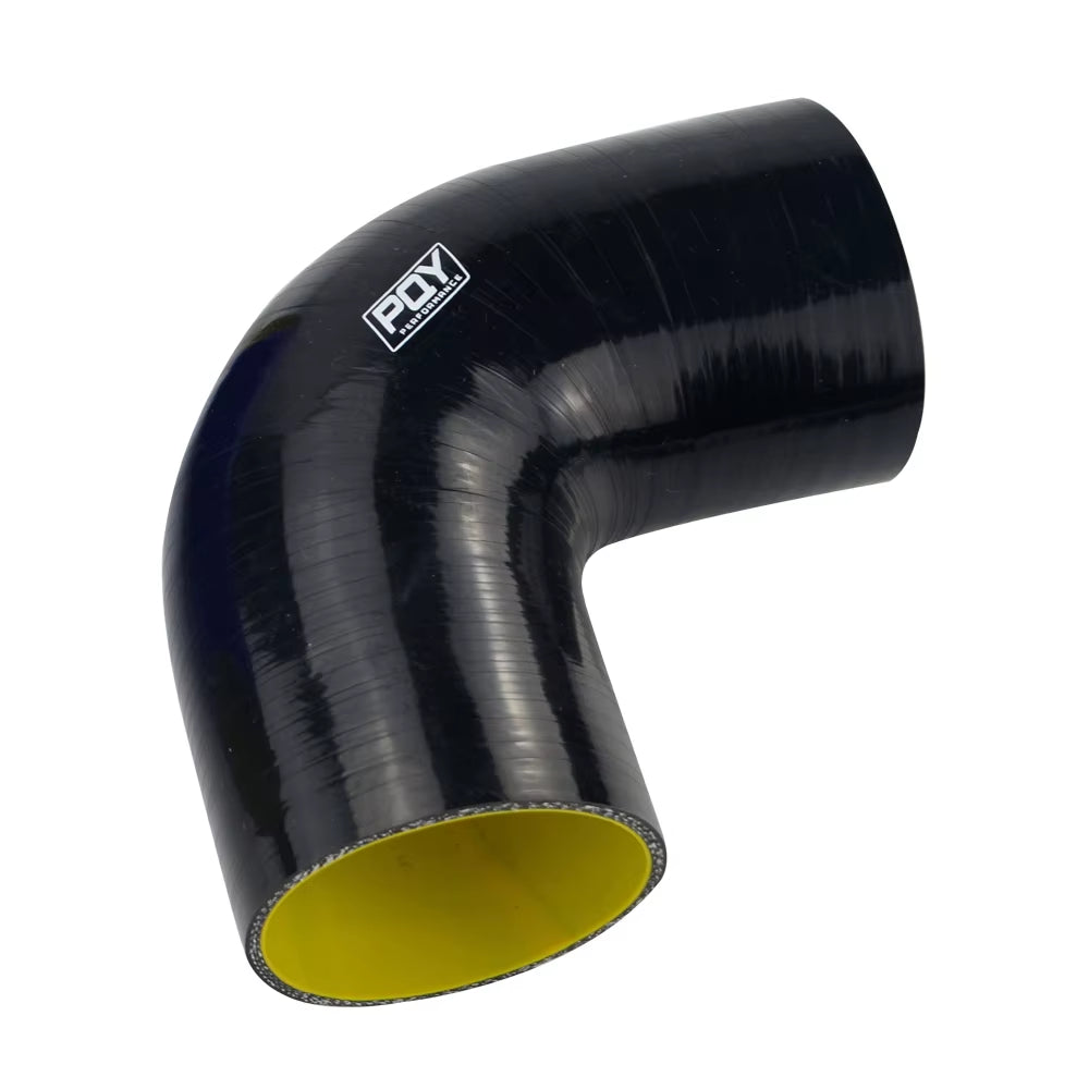 VR - 3" 76Mm 90 Degree Elbow Silicone Hose Pipe Turbo Intake Blue Black Vr-Sh9030-Qy