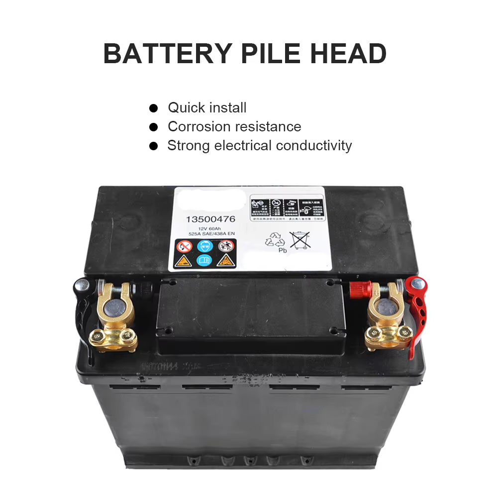 Car Battery Terminal Quick Release Disconnect Battery Terminals Copper Wire Lugs Cable Clamp Screw Connection Kit for Auto Boat