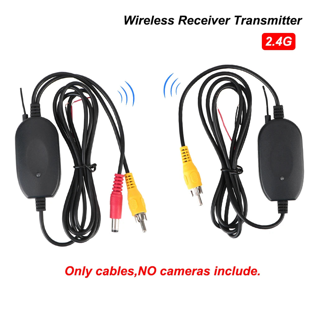 12V Car Rear View Camera 4/8 LED European UK License Plate Holder Parking Sensor 2.4G Reverse Vedio Receiver PDC Parltronics Set