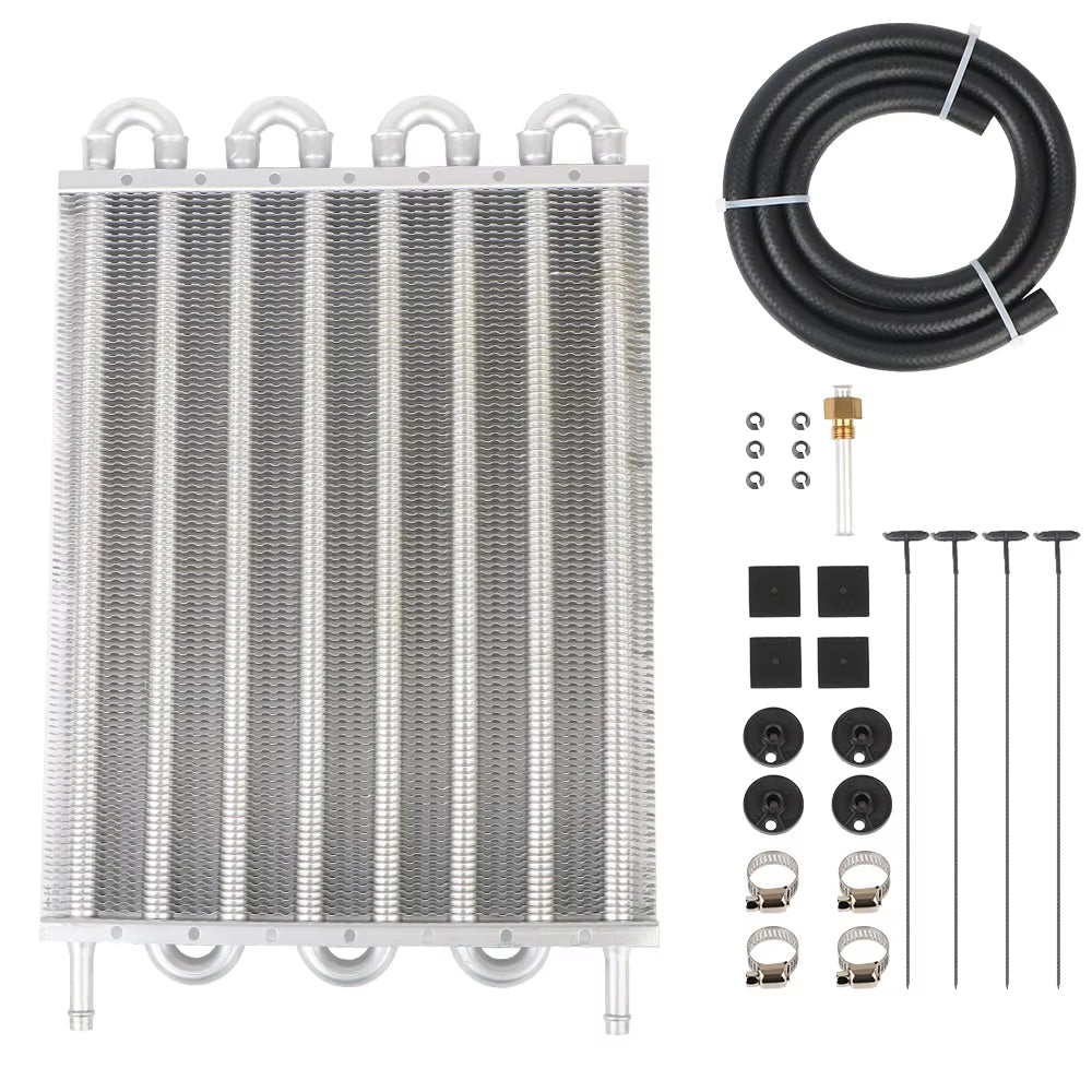 4/6/8 Row Auto-Manual Rear-Differential Cooling System Car Condenser Transmission Radiator with Rubber Tube Engine Oil Cooler