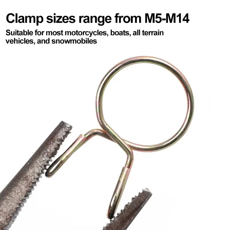 100/10PCS Car Petrol Hose Spring Clamps 5~14Mm Iron Pipe Clips Auto Fuel Line Petrol Pipe Fuel Hose Clamp for Motorcycle Boats