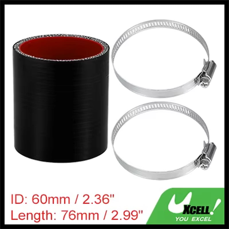 22Mm 25Mm 28Mm 30Mm 35Mm 42Mm 54Mm 65Mm 83Mm ID Car Straight Silicone Hose Coupler Intercooler Tube W/ Clamps 76Mm L