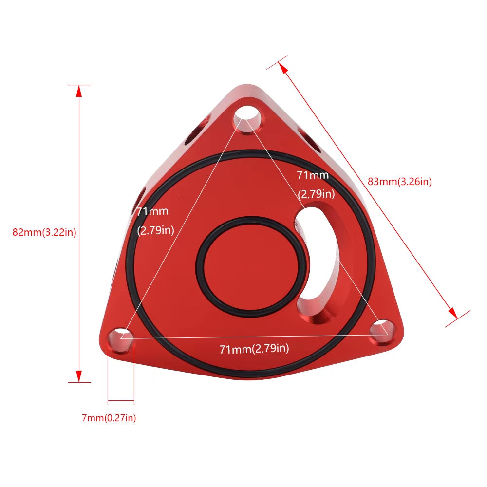 Silver Black Red Turbo Blow off Valve Plate Spacer Performance for 2015-2021 Honda Civic 1.5T Coupe BOV Billet Engine
