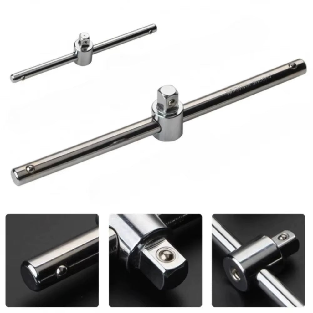 1Pcs/2Pcs New Extension Socket Wrench 3/8" 1/2" Drive Sleeve T Bar Socket Adapter Lengthened Auto Repair Tools Sliding Rod