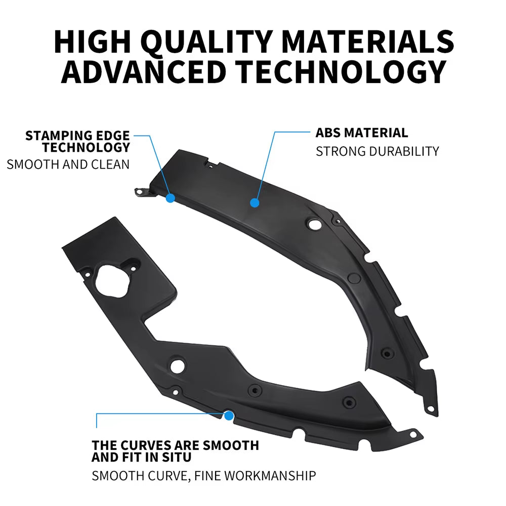 Engine Bay Side Panel Covers Pair-Long Version Replacement for 2016-2019 10TH GEN HONDA CIVIC