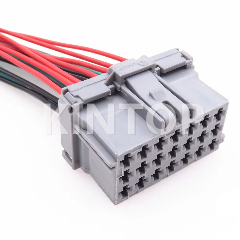 1 Set 21 Pins 1-967630-2 Auto AC Assembly Plastic Housing Unsealed Connector Grey Car Wiring Socket with Wires 8-968975-2
