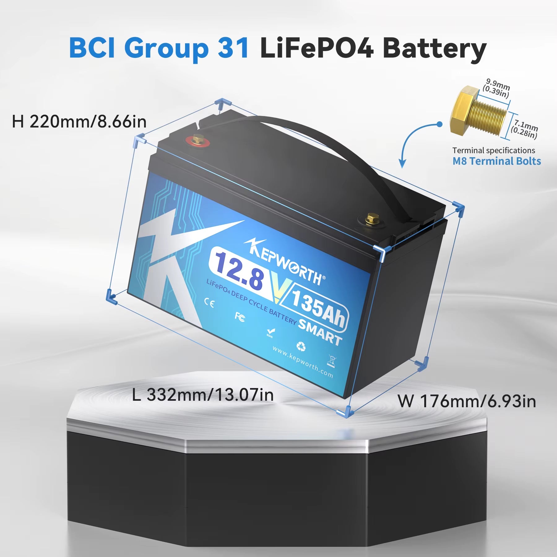 12V 100Ah Lifepo4 Lithium Iron Phosphate Battery Upgraded BMS 6000 Cycles for RV Campers Golf Cart Off-Road Off-Grid Solar Wind