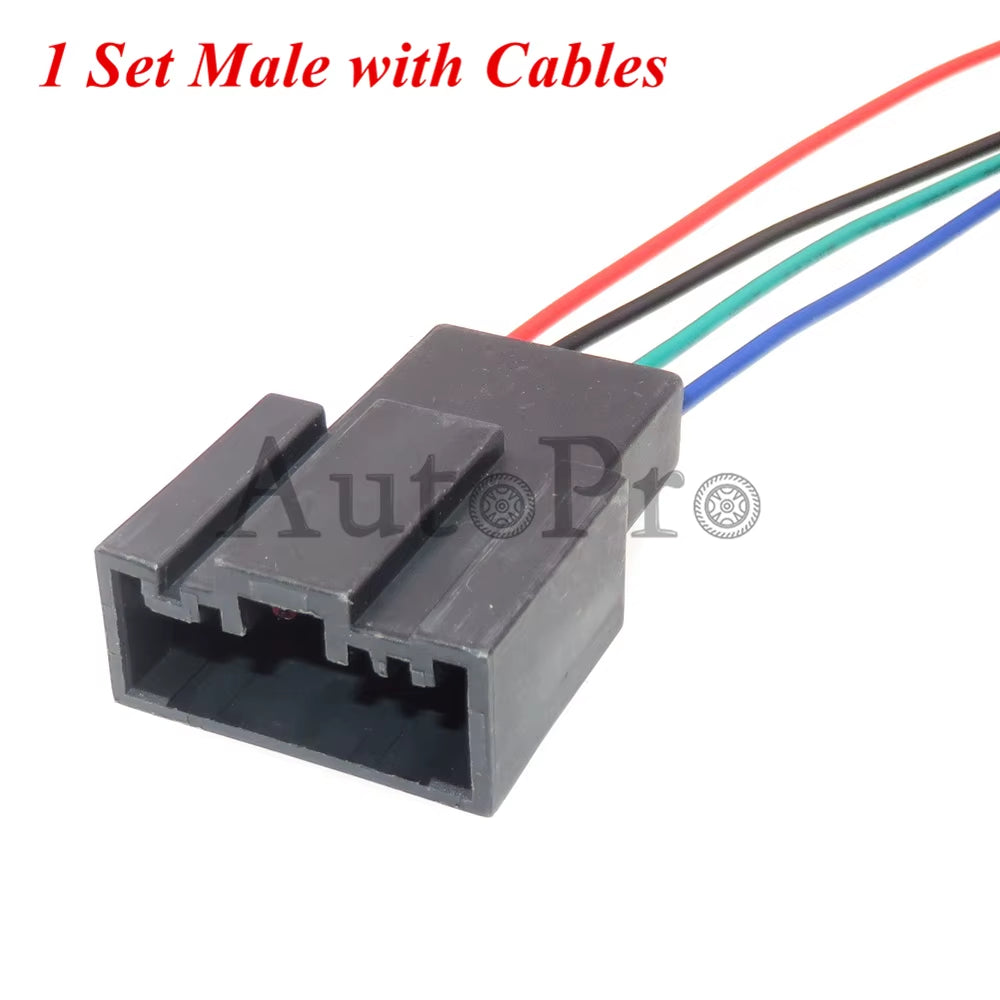 1 Set 4 Hole 1719093-1 1719093-3B AC Assembly Car Plastic Housing Unsealed Connectors Auto WOOFER Wiring Harness Socket for BWM