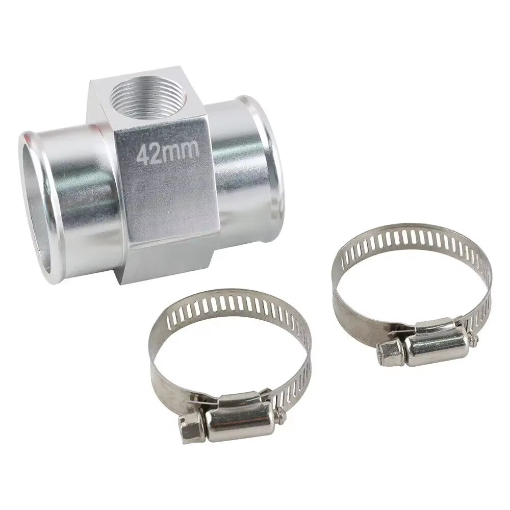 Racing Car 38Mm 42Mm Joint Pipe Radiator Hose Adapter for 1/2"-14NPT Water Temp Gauge Sensor