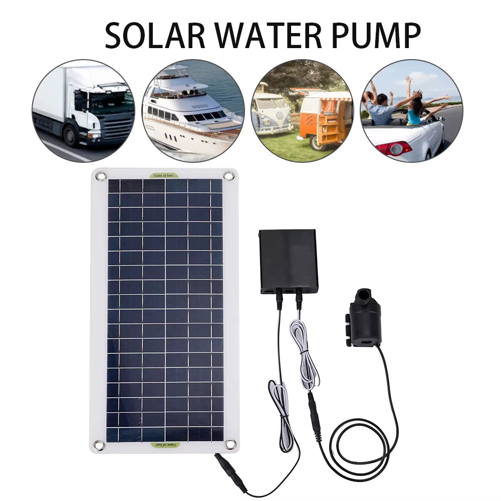 50W 800L/H Super Silent Submersible Water Pump Motor Brushless Solar Water Pump Unit Fish Pond Garden Fountain Decoration