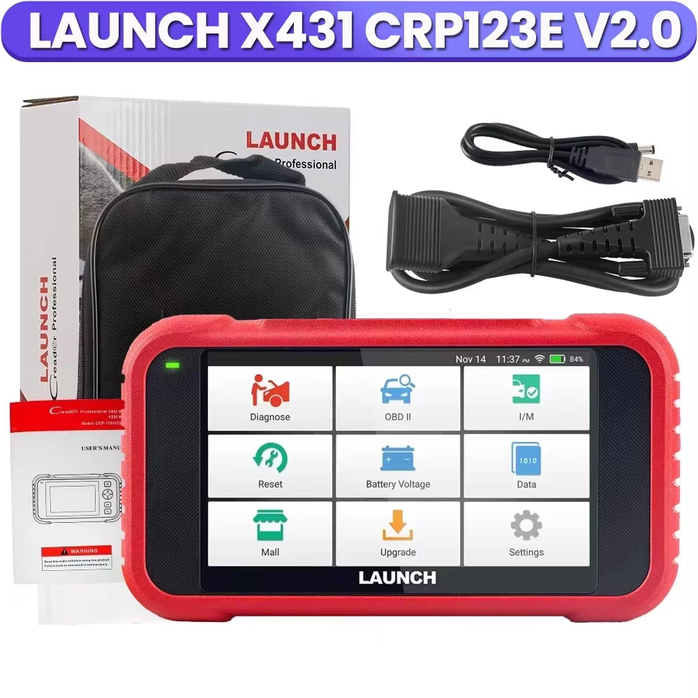 X431 CRP123E V2.0 CRP123I V2.0 Car Diagnostic Tools Obd Obd2 Code Reader Scanner ENG ABS SRS at Auto Scan Tool 7 Reset Service Free Update