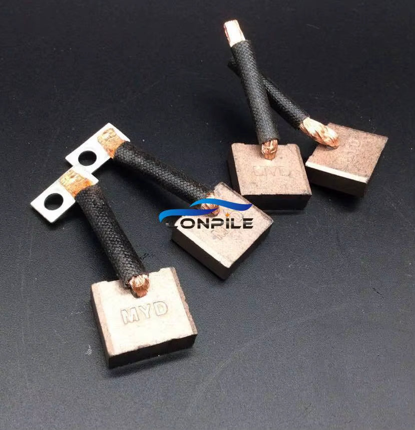 4Pcs 2519 12V Carbon Brush Agricultural Car Starter Motor Carbon Brush 7X19X17Mm
